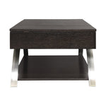 ZUN Modern Living Room Furniture 1pc Lift Top Coffee Table with Display Shelf Espresso Finish Wood B011P175369