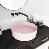 Ceramic Circular Vessel Bathroom Sink Art Sink W99977119