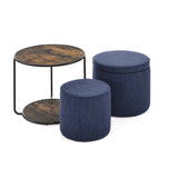 Ottoman, multi-functional combination set table Ottoman, combination of Ottoman and table, with drum W487P243608