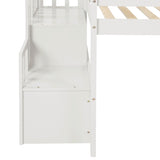 Loft bed with staircase , White W50443251