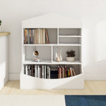 ZUN Multi-Functional 7 Shelf Bookcase, Storage Display, Rack, Organizer, White,14.37" D x 31.50" W W282104552