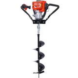 ZUN Post Hole Digger, 43cc Post Hole Digger, Gas Powered Earth Digger with 6&8" and absorber,Earth Auger W465109914