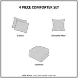 King/Cal King Velvet Comforter Set with Throw Pillow B03595941