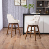 ZUN COOLMORE Bar Stools Set of 2 Counter Height Chairs with Footrest for Kitchen, Dining Room And 360 W395P145291