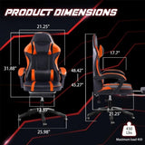 Ergonomic Gaming Chair with Footrest, PU Leather Video Game Chairs for Adults, Reclining Gamer Chair 59139911