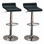 ZUN Black and Chrome Backless Bar Stool B062P153500