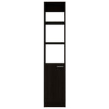 ZUN Black Wengue 2-Shelf Rectangle Linen Cabinet B06280221