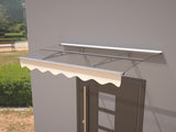 DA5934C Series Door Window Awning Canopy Made of 0.137Inch Thick Crystal Solid Polycarbonate Sheet W2205P179826