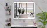 30x36 inch LED Bathroom Vanity Mirror Wall Mounted Adjustable White/Warm/Natural Lights Anti-Fog W708P176757