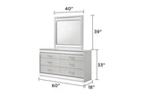 Glam Modern Style 6- Drawer Dresser Made with Wood in White B009P243212