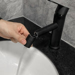 ZUN Bathroom sink faucet, single hole bathroom faucet modern single handle vanity basin faucet 32558976