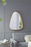 30"x38" Irrgeular Mirror with Wood Frame, Wall Mirror for Living Room Bathroom Entryway W2078126451