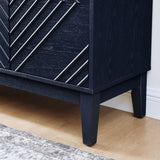 60.5'' Buffet Cabinet with Storage, Farmhouse Fluted Sideboard with Geometric Pattern & Adjustable W1801P288507