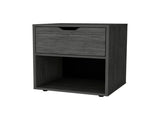 Light Gray Elegant Drawer Nightstand B062P175059