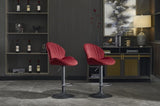 Bar Stools Set of 2 - Adjustable Barstools with Back and Footrest, Counter Height Bar Chairs for W1249P253973