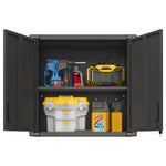 ZUN Metal Wall-Mounted Tool Storage Cabinet with 2 Locking Door 1 adjustable Shelf 1 Opened Drawer for 75192914