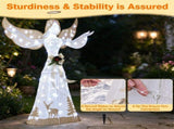 5 FT Lighted Christmas Angel Decor 105 Warm/Cold White Lights, Waterproof Fabric Xmas Angel 24738336