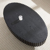 Modern Handcraft Drum Table Length 43.7 inch Ellipse Table for Living Room,Oval Small W2582P251206