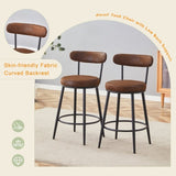 Fashionable and Comfortable - Two Sets Of Rrgonomic High Leg Bar Chairs, With Brown Technology W1151P279691