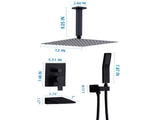 12inch Shower System With Waterfall Tub Spout and Handheld Shower Head W121749910