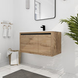 36 Inch Wall Mounted Bathroom Vanity With Gel Sink W99990145