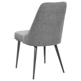 Grey and Gunmetal Side Chair B062P153680