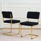 Modern simple light luxury dining Black home bedroom stool back dressing student desk W210131947