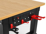 48 "Adjustable Workbench with Power Outlet, Heavy Duty Load Capacity Hardwood Workbench Suitable for W1239P179960