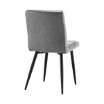 ZUN Dining Chairs set of 4, Faux Leather Kitchen Chair, Metal Leg 53202039