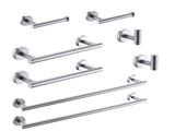 8-Pieces Brushed Nickel Bathroom Accessories Set, Stainless Steel Bathroom Hardware Set, Bath Towel W1932140143