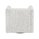 Modern Living Room Swivel Chair Beige Jacquard Fabric Upholstery Pillow Comfort Plywood Furniture B011P315600