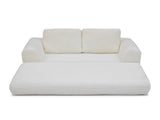 2-in-1 Folding Convertible Sofa Bed, Modern Corduroy Sleeper Couch with 2*pillows, Futon Modular W1117P415675