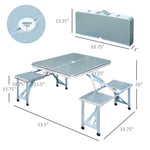 ZUN Portable Camping Table and Chairs / Dining Table （Prohibited by WalMart） 20165129