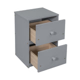 Twin Loft Wood Bed with Under-bed, Built-in Desk, a Storage Cabinet of 2 Drawers, Guardrails, W504P193786