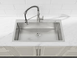 Stainless Steel Kitchen Sink, 27x19 Single Bowl, Overmount Handmade Sink in Dark Gray, with US 09877789