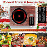 3500W Electric Single Burner Cooktop 110V - Rapid Heating Hot Plate with 4 Preset Modes 85771646