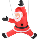 4.9 FT Lighted Christmas Inflatable Decoration, Inflatable Hanging Santa Claus with Gift Bag, Funny 29820993