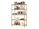 five-layer display stand without wheels with adjustable feet, free adjustment of layer spacing, 88023048