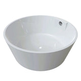 DAX Round Freestanding Acrylic Bathtub - Glossy White - 57" diameter B2702P227064