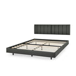 ZUN Queen Floating Bed Frame with Wall Mounted Headboard Modern Low Profile Platform Bed Frame Queen W487P169719