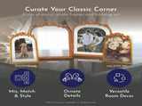 9.75" x 12" Gold Filigree Arch Tabletop Mirror with Adjustable Stand 80640578