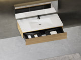 36'' Floating Bathroom Vanity with Sink, Wall-Mounted Striped Storage Cabinet with Soft-Close Drawer W1573P265197