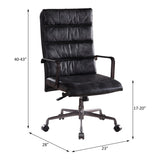 ZUN Vintage Black Office Chair with Swivel B062P215471