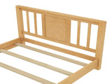Twin Size Platform Bed Frame Headboard, Solid Wood Low Profile Platform Bed Frame, Floor Bed W1580P438799
