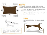 13'X20' Mocha HDPE sunshade sail 56357466