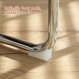 Dining Chairs Set of 2, Fauex Leather Rattan Side Accent Chairs with Chrome Legs, Modern Mid Century W2105P230515