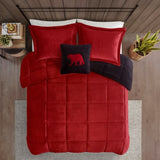 Full/Queen Plush to Sherpa Down Alternative Comforter Set B035100471