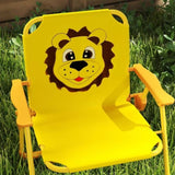 Kids Outdoor Activity Table with Foldable Chairs Yellow 95325722