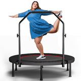 YC 40inch foldable trampoline with handle-Premium-Elastic -Black W550P296127