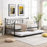 Daybed with trundle BLACK W311128174